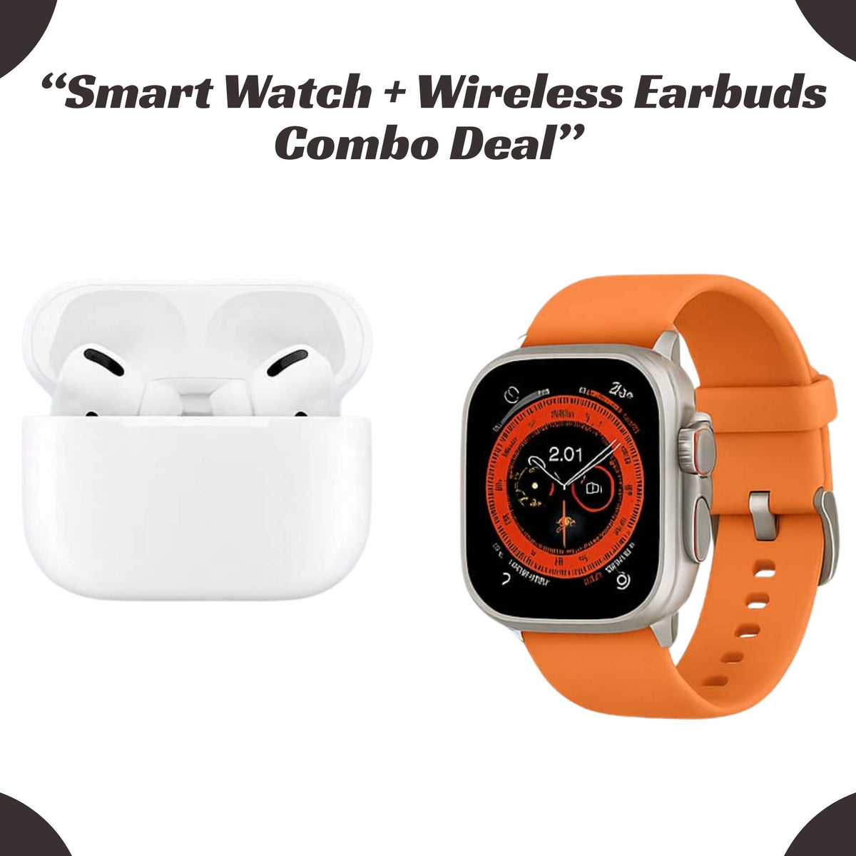 AirPods Pro 2 + Ultra 7-in-1 Smartwatch Combo | Premium Sound & Style Deal